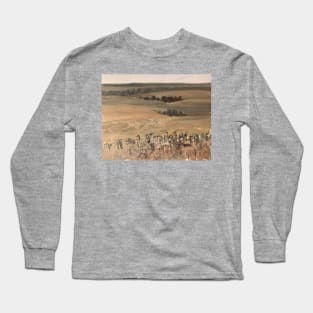 The Warm Landscape Oil on Canvas Vintage Painting Long Sleeve T-Shirt